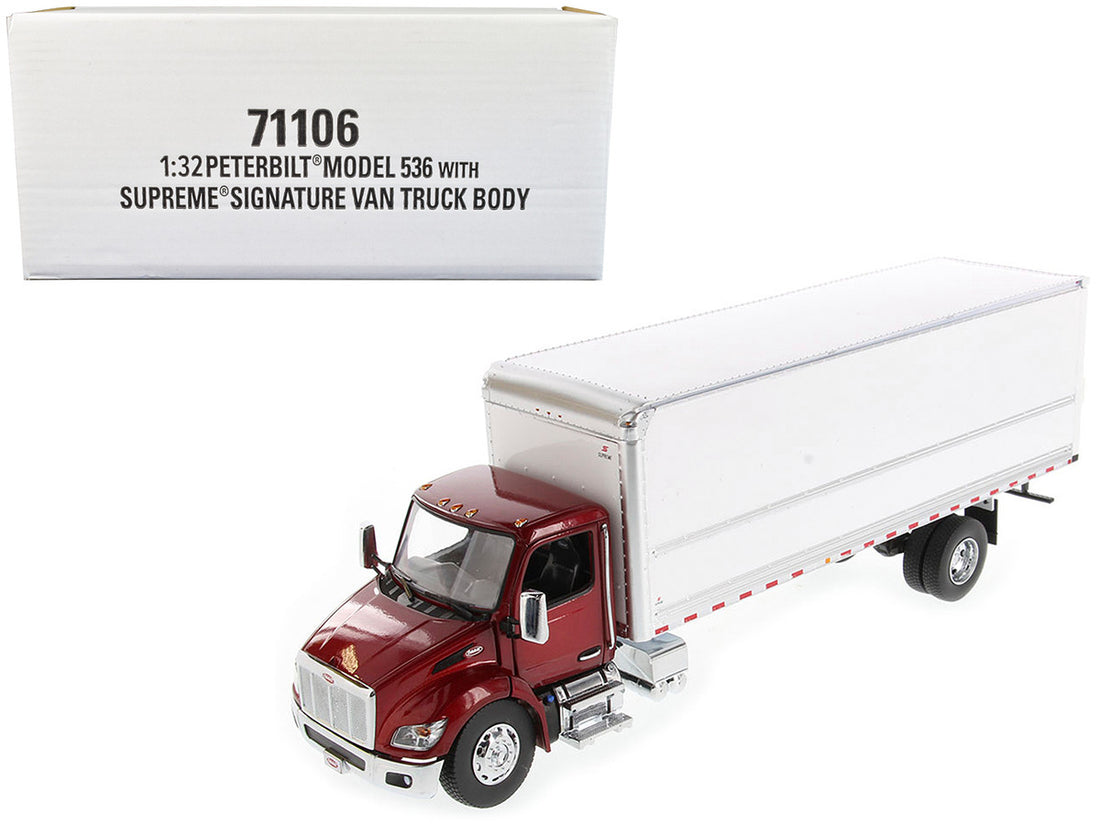 Peterbilt 536 Truck with Supreme Signature Van Body Red Metallic "Transport Series" 1/32 Diecast Model by Diecast Masters-0