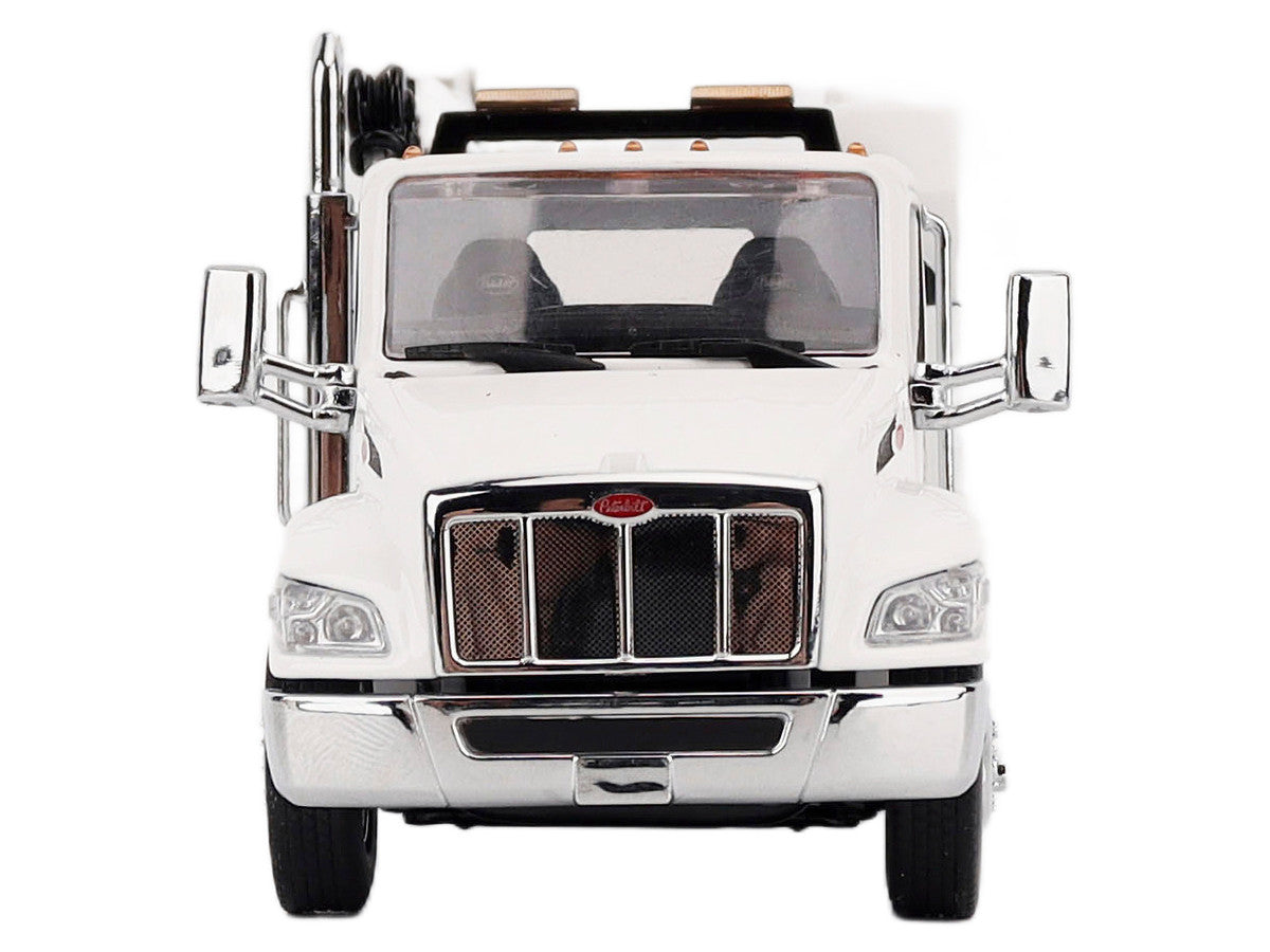 Peterbilt 536 Auto-Crane Titan 85-Body HC14-Crane Work Truck with Miller EnPak White "Transport Series" 1/50 Diecast Model by Diecast Masters 3