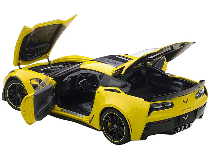 2016 Chevrolet Corvette C7 Z06 C7R Edition Corvette Racing Yellow 1/18 Model Car by Autoart-1