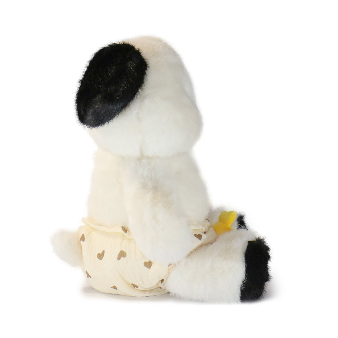 16-inch Black and White Dog with Yellow Bird Tag 3