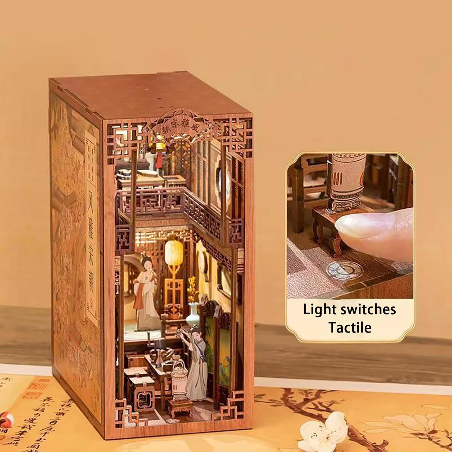 Book Nook Wizardi Miniature - Elegant Song Dynasty Roombox Kit-3