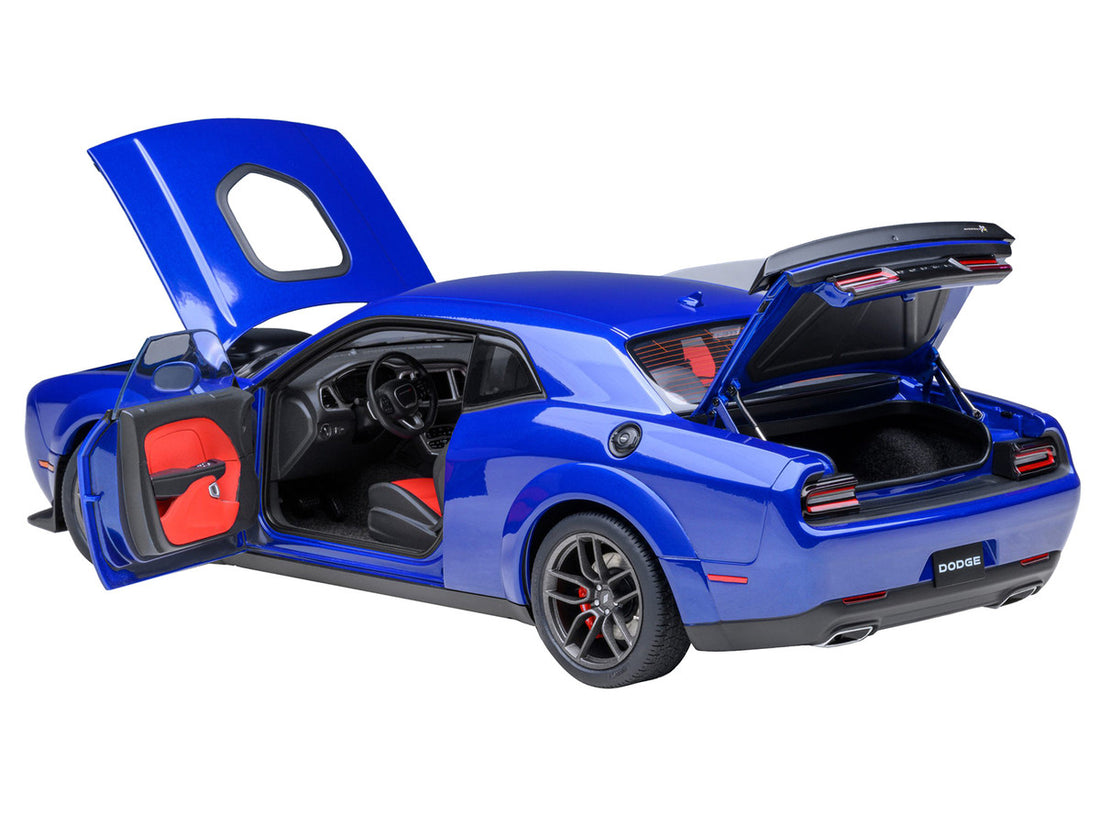 2022 Dodge Challenger R/T Scat Pack Widebody Indigo Blue 1/18 Model Car by Autoart-1