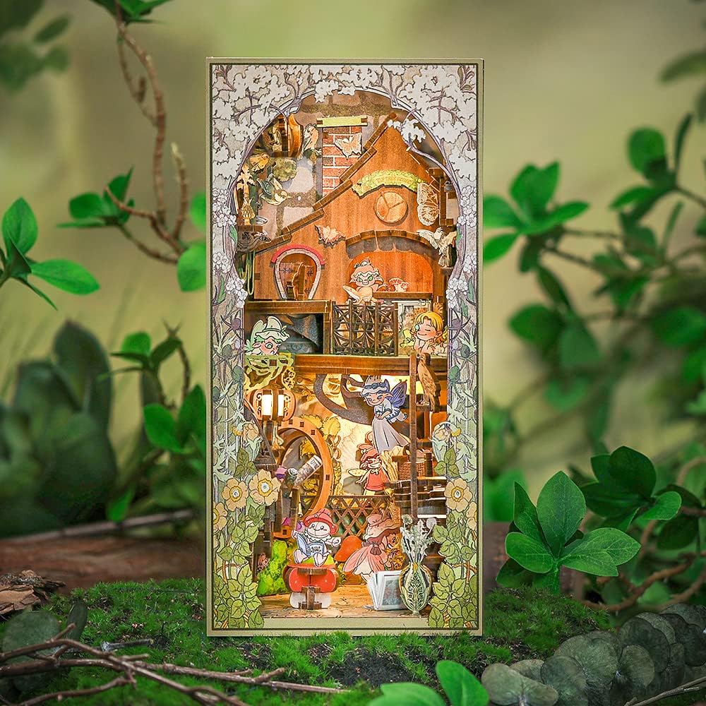 Book Nook Wizardi Miniature - Elven Paradise Roombox Kit-1