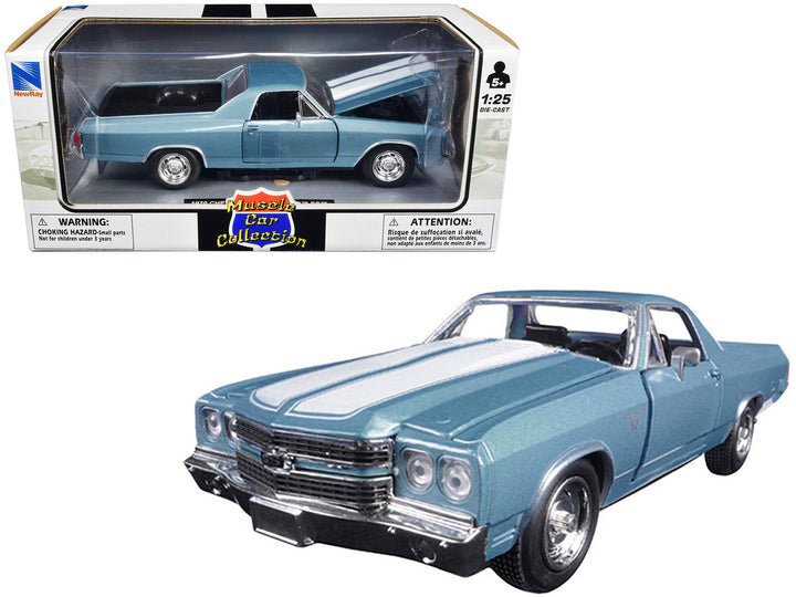 1970 Chevrolet El Camino SS Blue 1/25 Diecast Model Car by New Ray-0