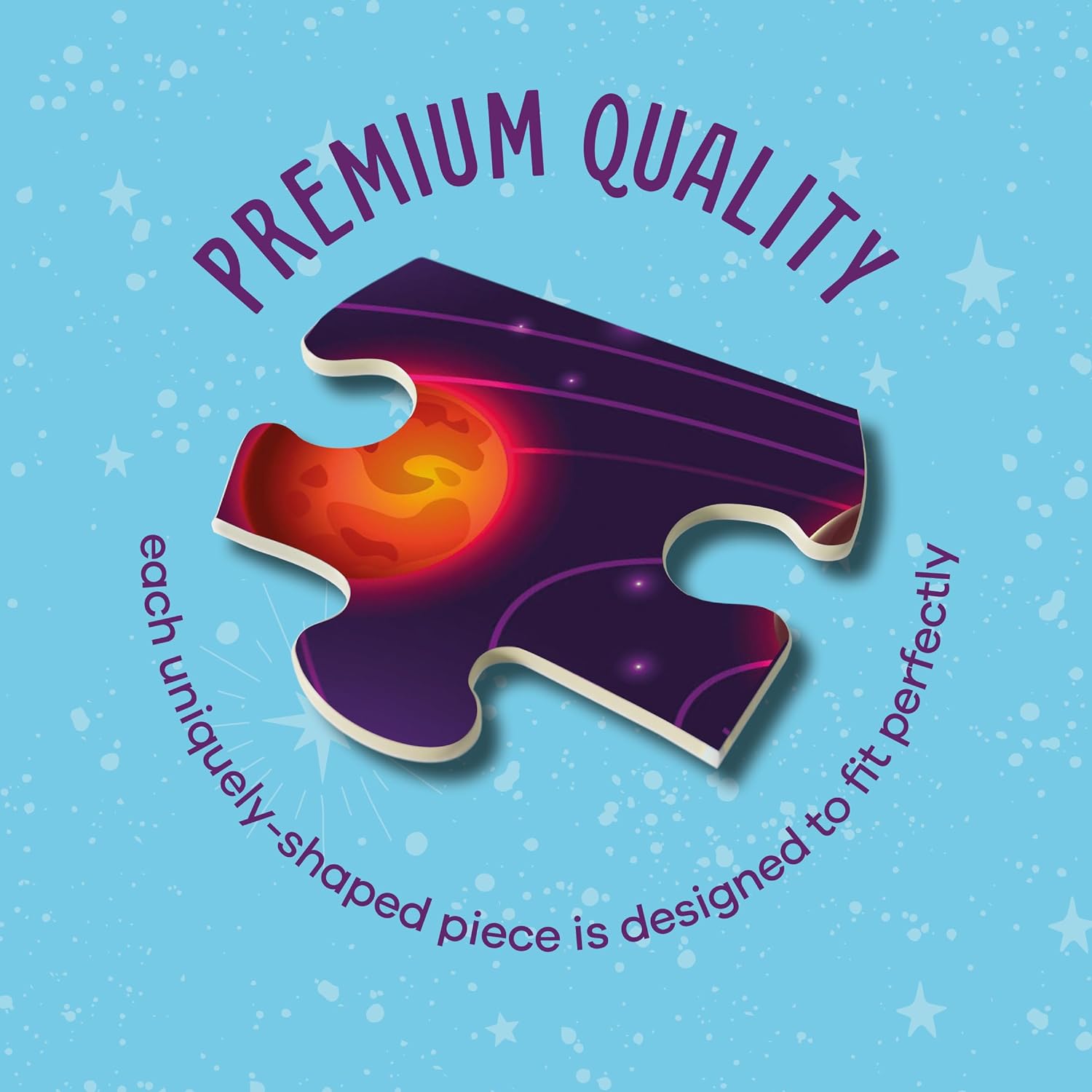 Glow in The Dark 100 Piece Galaxy Puzzle for Kids by Surreal Brands 7