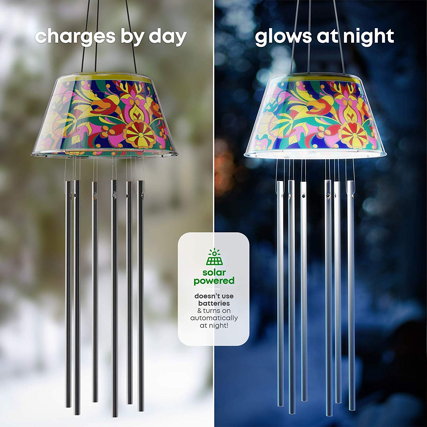 Solar-Powered Light-up Wind Chime Kit by Surreal Brands 3