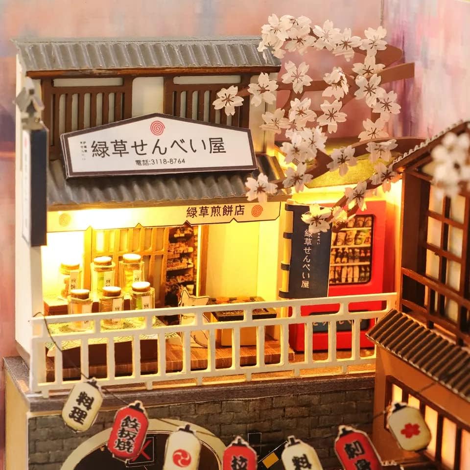 Book Nook Wizardi Miniature - Sakura-Inspired Roombox Kit-4