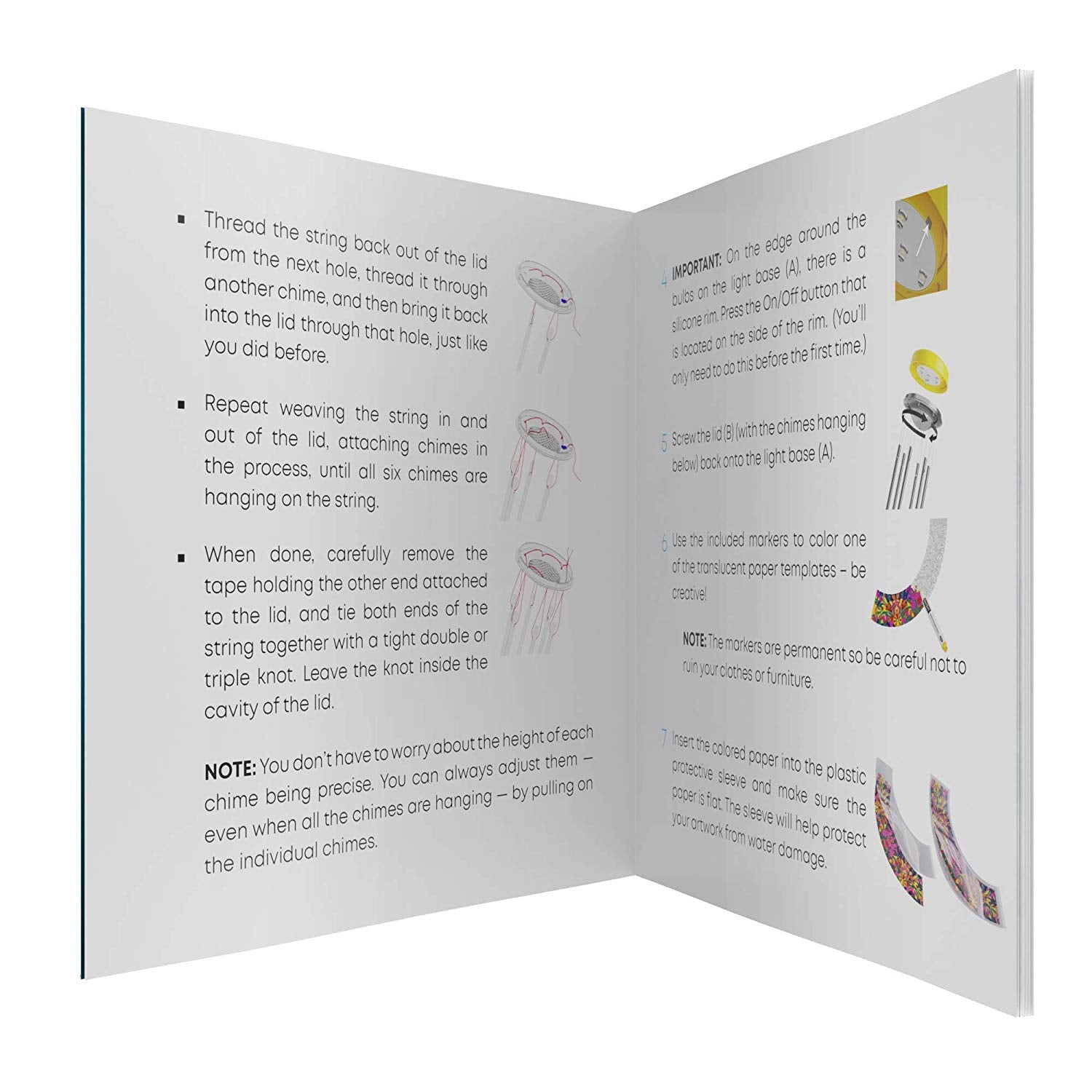 Solar-Powered Light-up Wind Chime Kit by Surreal Brands 7