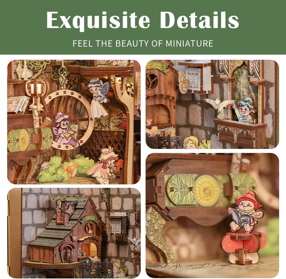 Book Nook Wizardi Miniature - Elven Paradise Roombox Kit-3
