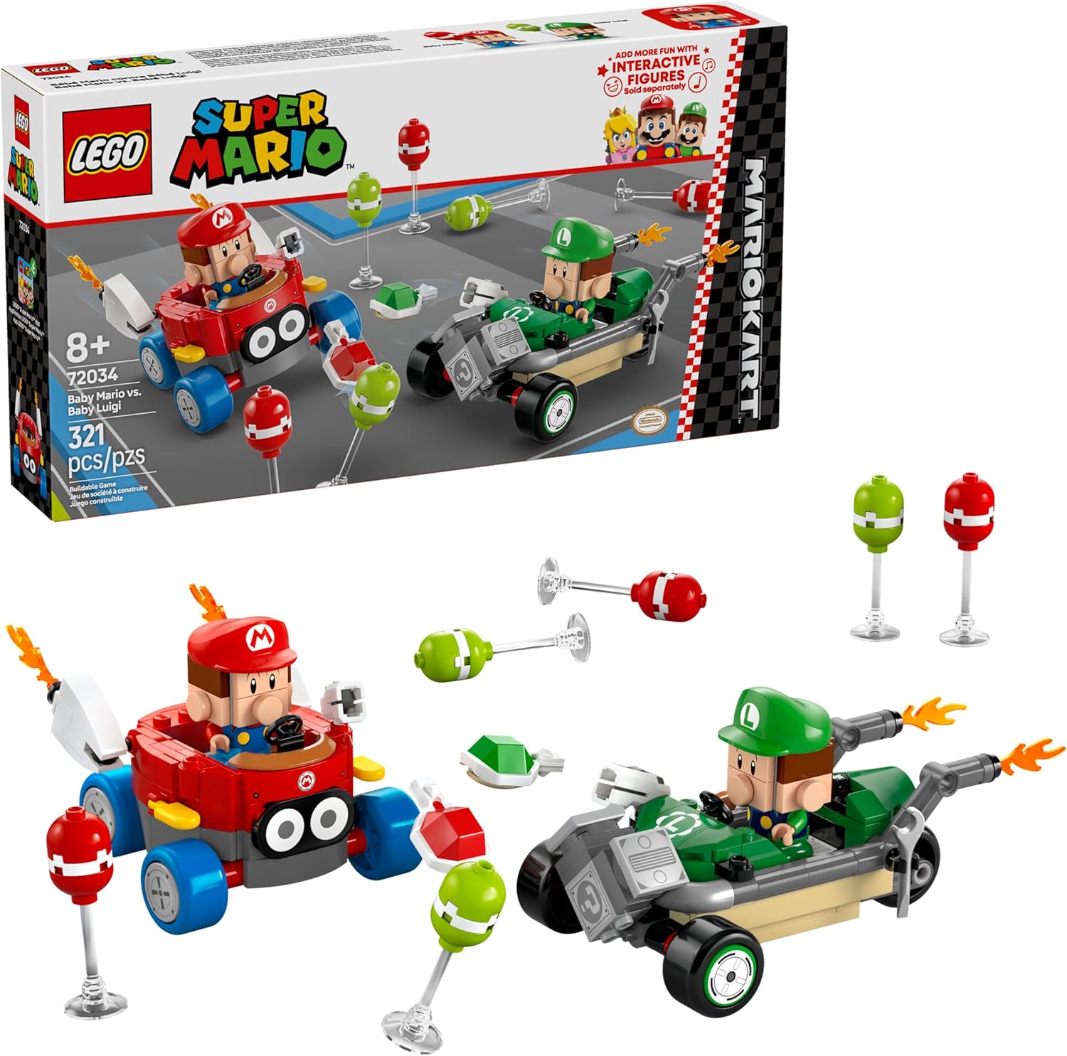 LEGO 72034 Mario Kart Baby Mario vs. Baby Luigi 2