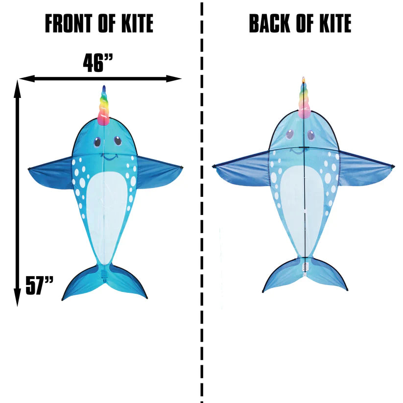 Kites - 57  Inch Tall Nylon Narwhal Kite