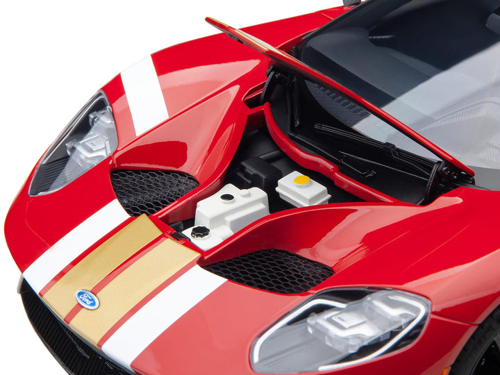 Ford GT Heritage Edition #16 "Alan Mann" Red Metallic with Gold Stripes 1/18 Model Car by Autoart-1