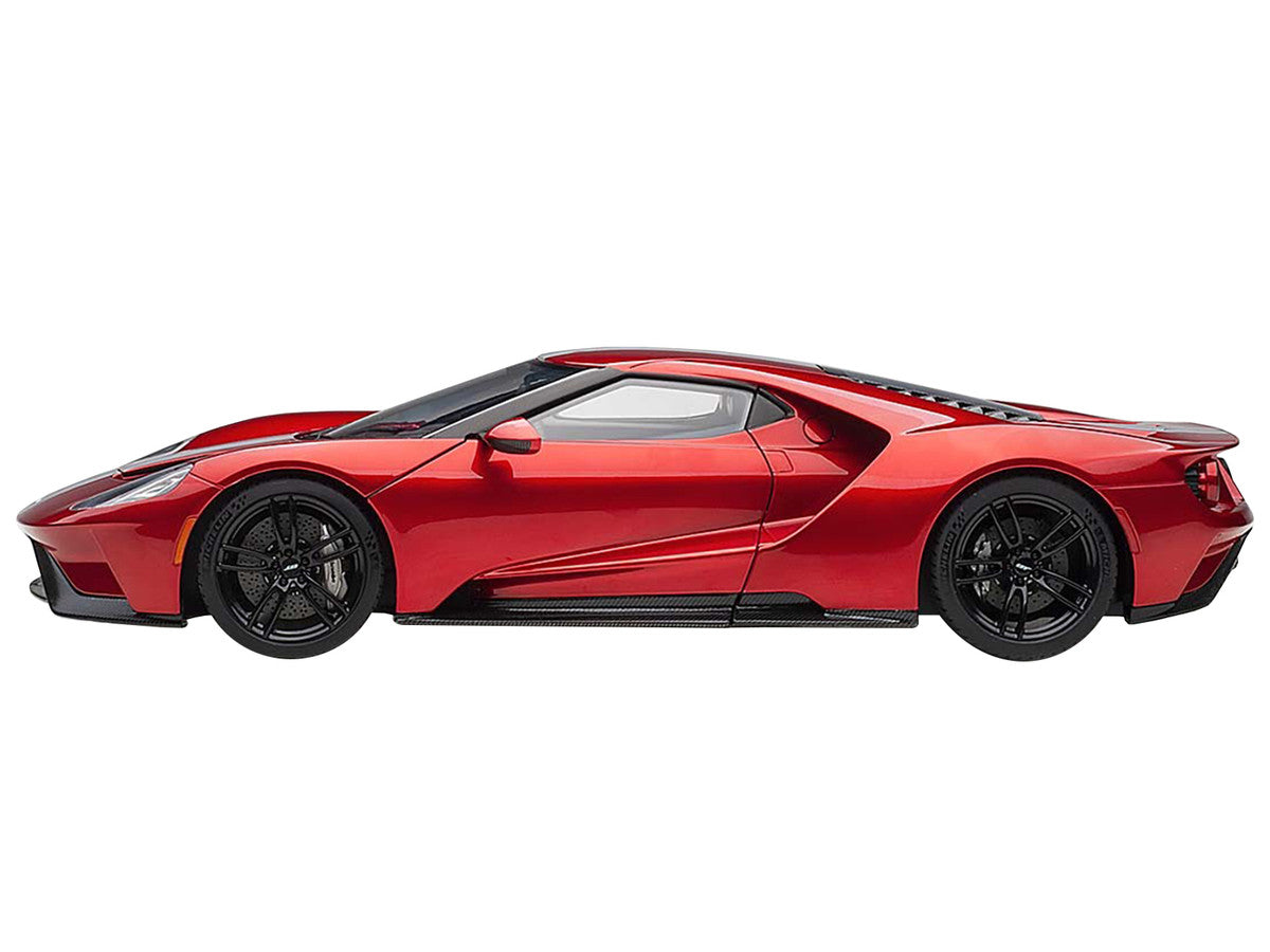 2017 Ford GT Liquid Red with Silver Stripes 1/18 Model Car by Autoart-2