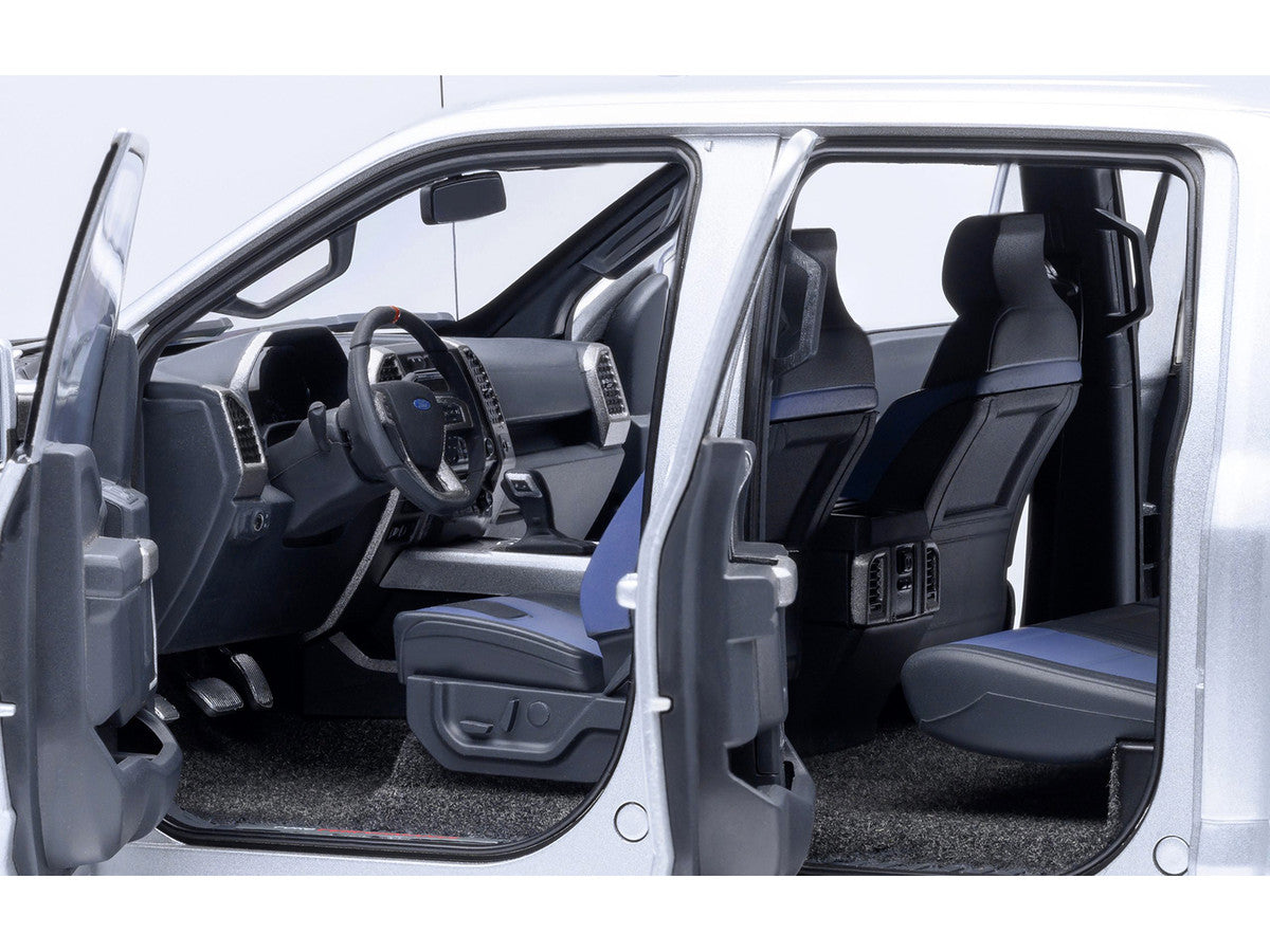 Ford 2019 F-150 Raptor Pickup Truck Ingot Silver 1/18 Model Car by Autoart 3