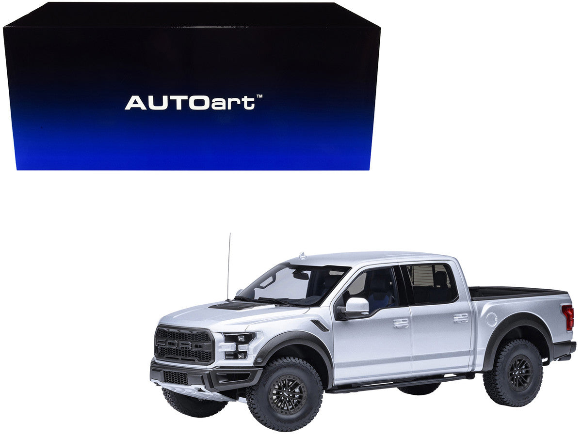 Ford 2019 F-150 Raptor Pickup Truck Ingot Silver 1/18 Model Car by Autoart 5