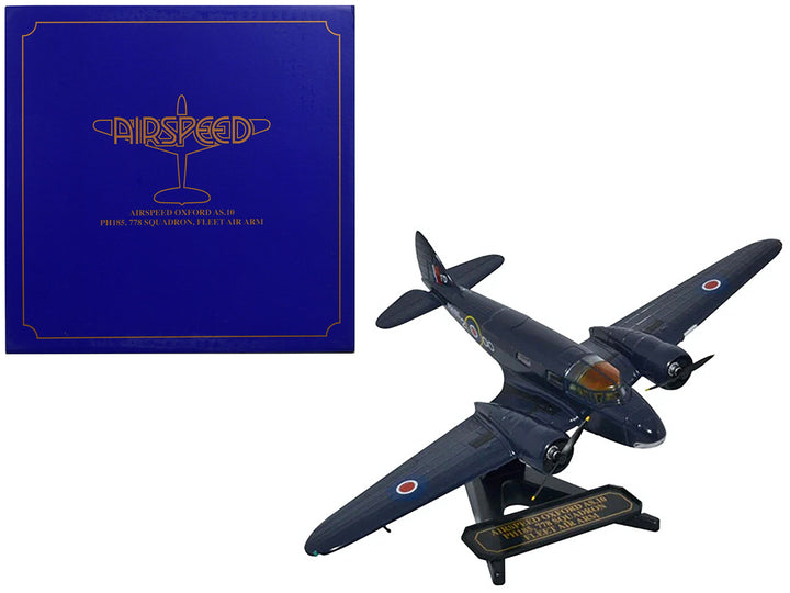 Airspeed AS.10 Oxford Aircraft "PH185 778 Squadron Fleet Air Arm" Royal Air Force "Oxford Aviation" Series 1/72 Diecast Model Airplane by Oxford Diecast-0