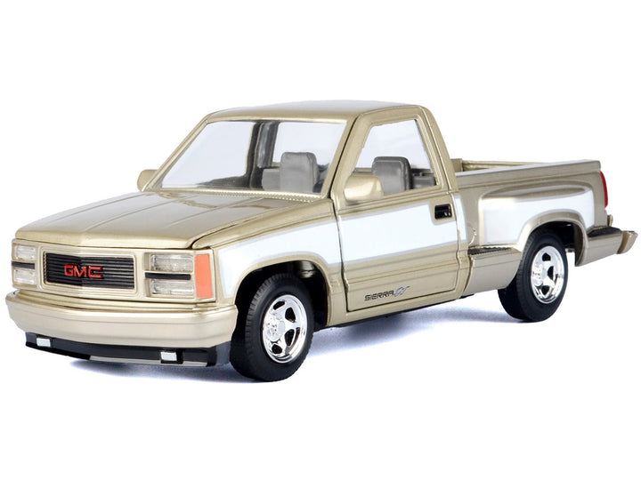 1992 GMC Sierra GT Pickup Truck Gold Metallic with White Sides "American Classics" Series 1/24 Diecast Model Car by Motormax-1