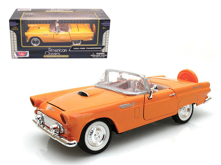 1956 Ford Thunderbird Orange 1/24 Diecast Car Model by Motormax-0