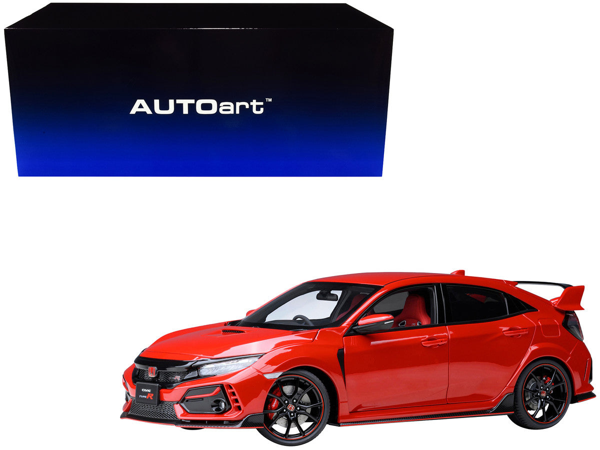 2021 Honda Civic Type R (FK8) RHD (Right Hand Drive) Flame Red 1/18 Model Car by Autoart-0