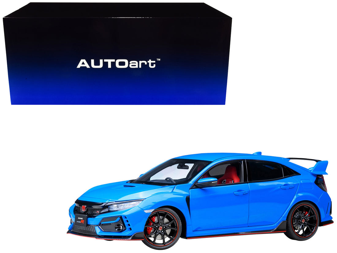 2021 Honda Civic Type R (FK8) RHD (Right Hand Drive) Racing Blue Pearl 1/18 Model Car by Autoart-0