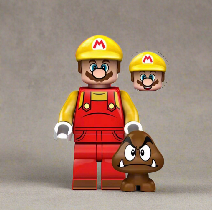 Builder Mario Minifigure for Lego