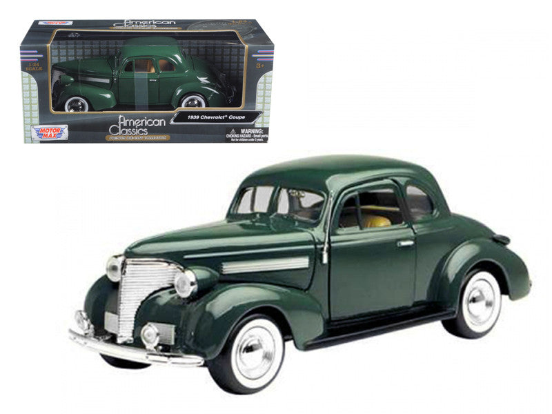 1939 Chevrolet Coupe Green 1/24 Diecast Model Car by Motormax-0