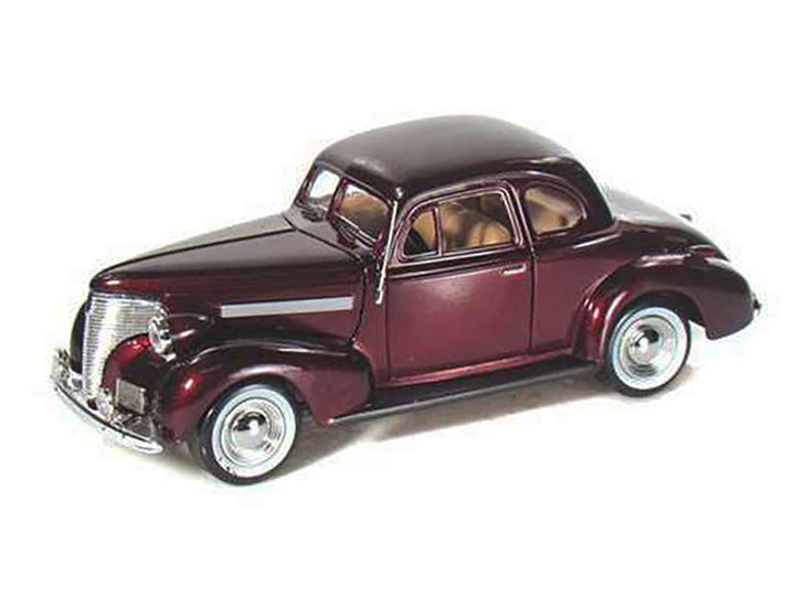 Chevrolet 1939 Coupe Burgundy 1/24 Diecast Model Car by Motormax
