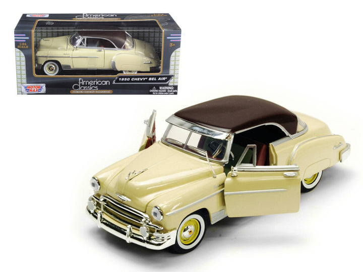 1950 Chevrolet Bel Air Cream 1/24 Diecast Model Car by Motormax-0