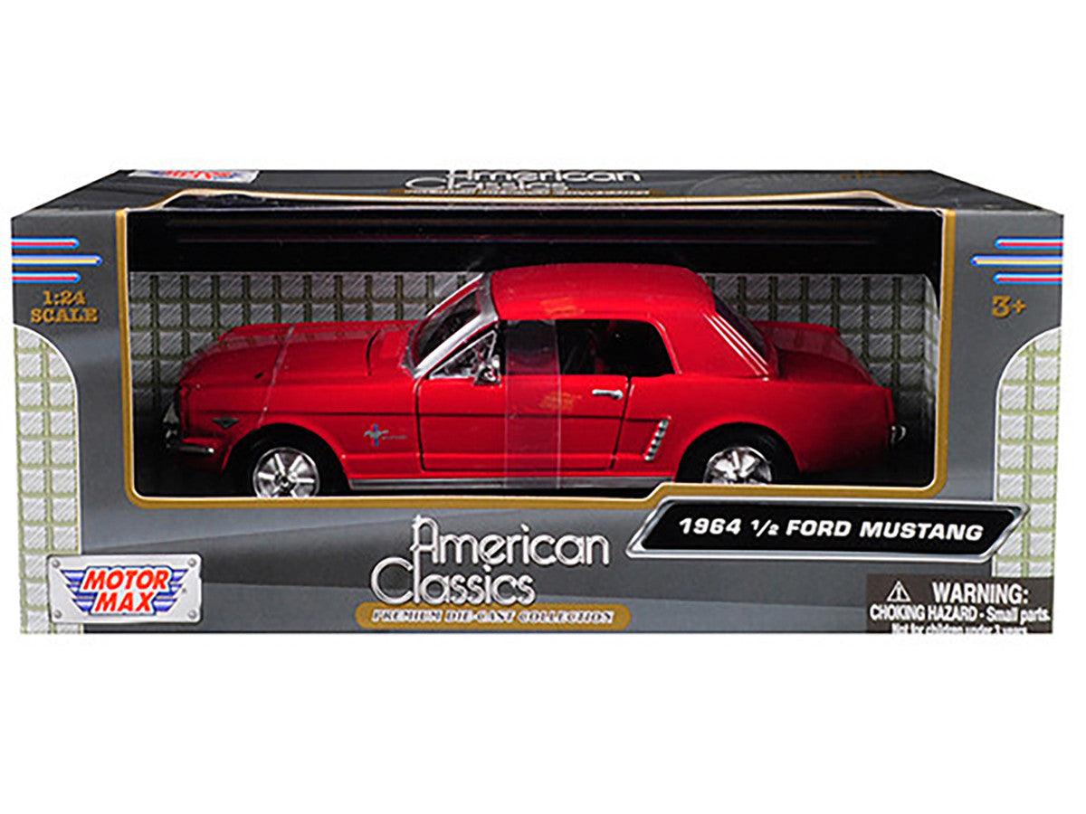 1964 1/2 Ford Mustang Red 1/24 Diecast Model Car by Motormax-2