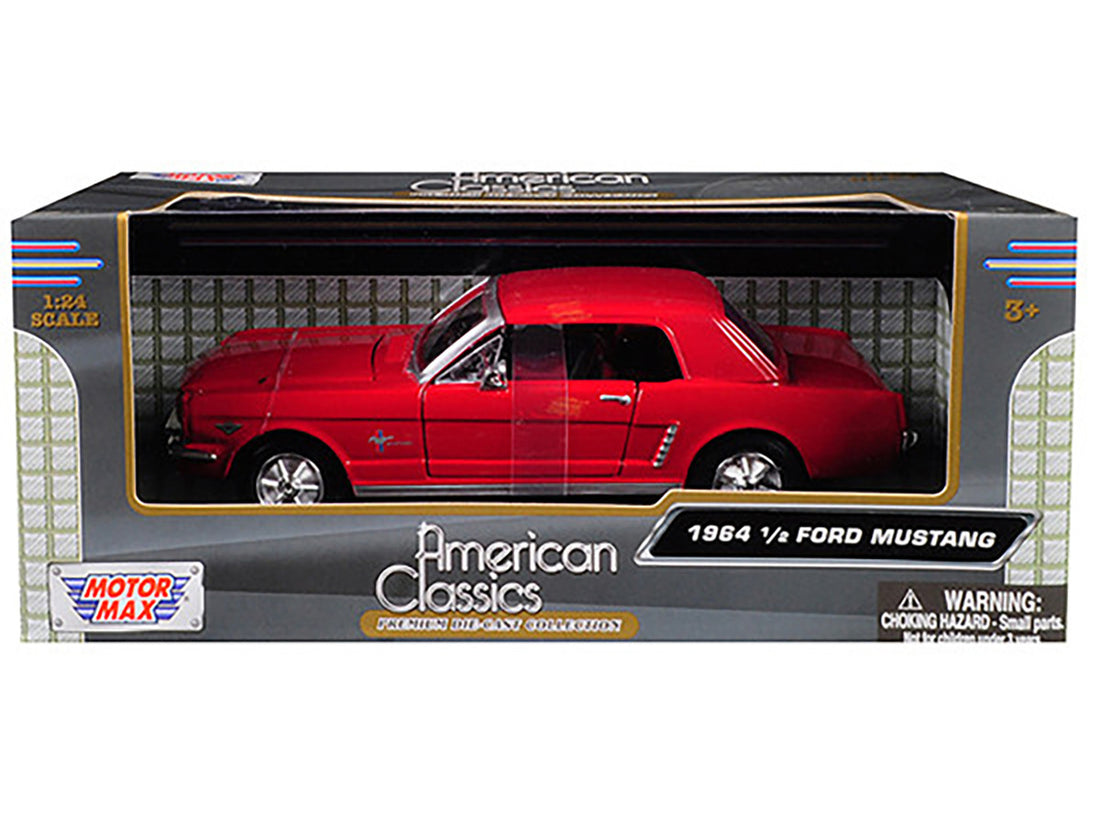 1964 1/2 Ford Mustang Red 1/24 Diecast Model Car by Motormax-2