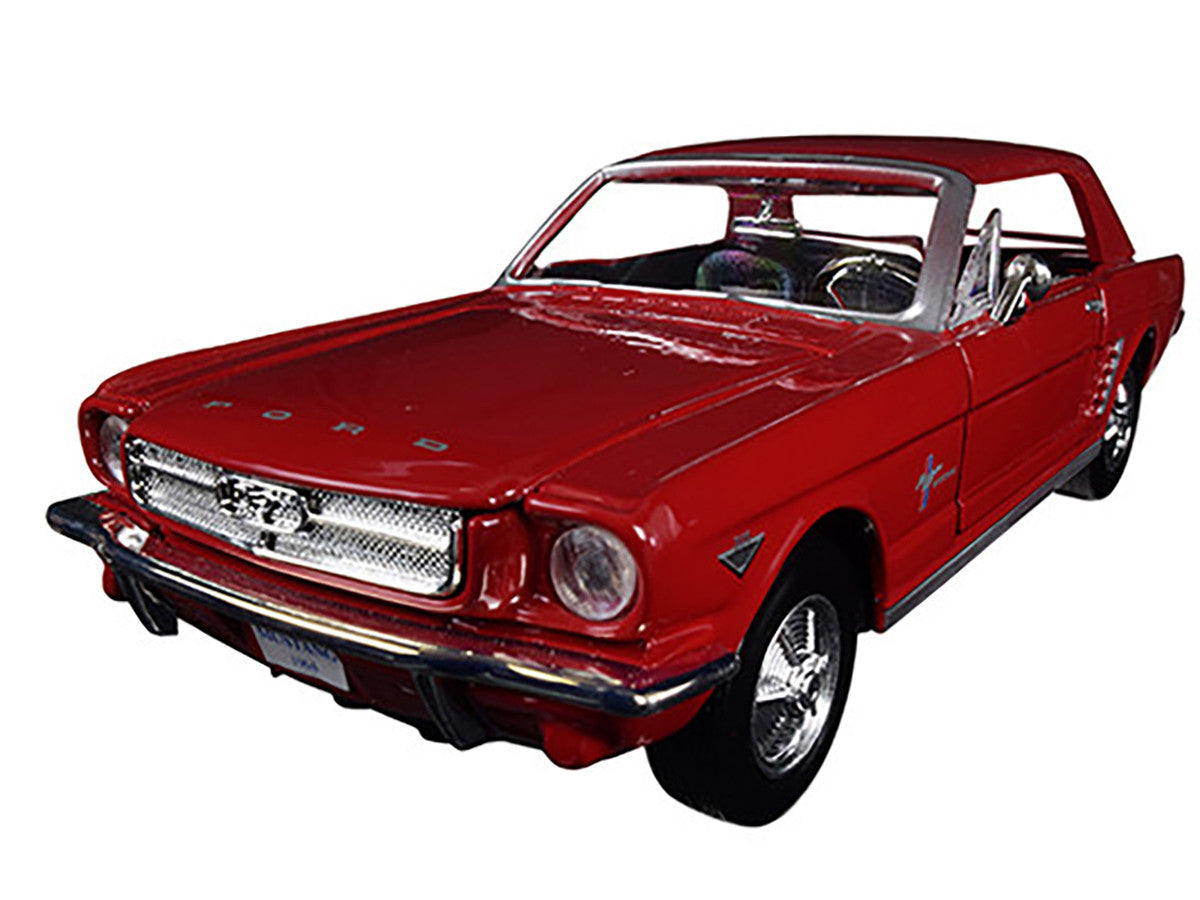 1964 1/2 Ford Mustang Red 1/24 Diecast Model Car by Motormax-1