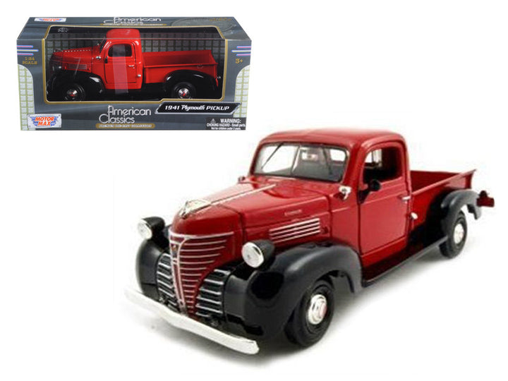 1941 Plymouth Pickup Red 1/24 Diecast Model Car by Motormax-0