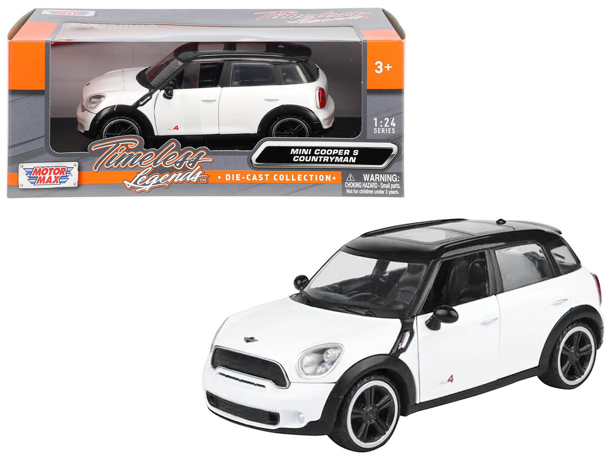 Mini Cooper S Countryman White 1/24 Diecast Car Model by Motormax-0