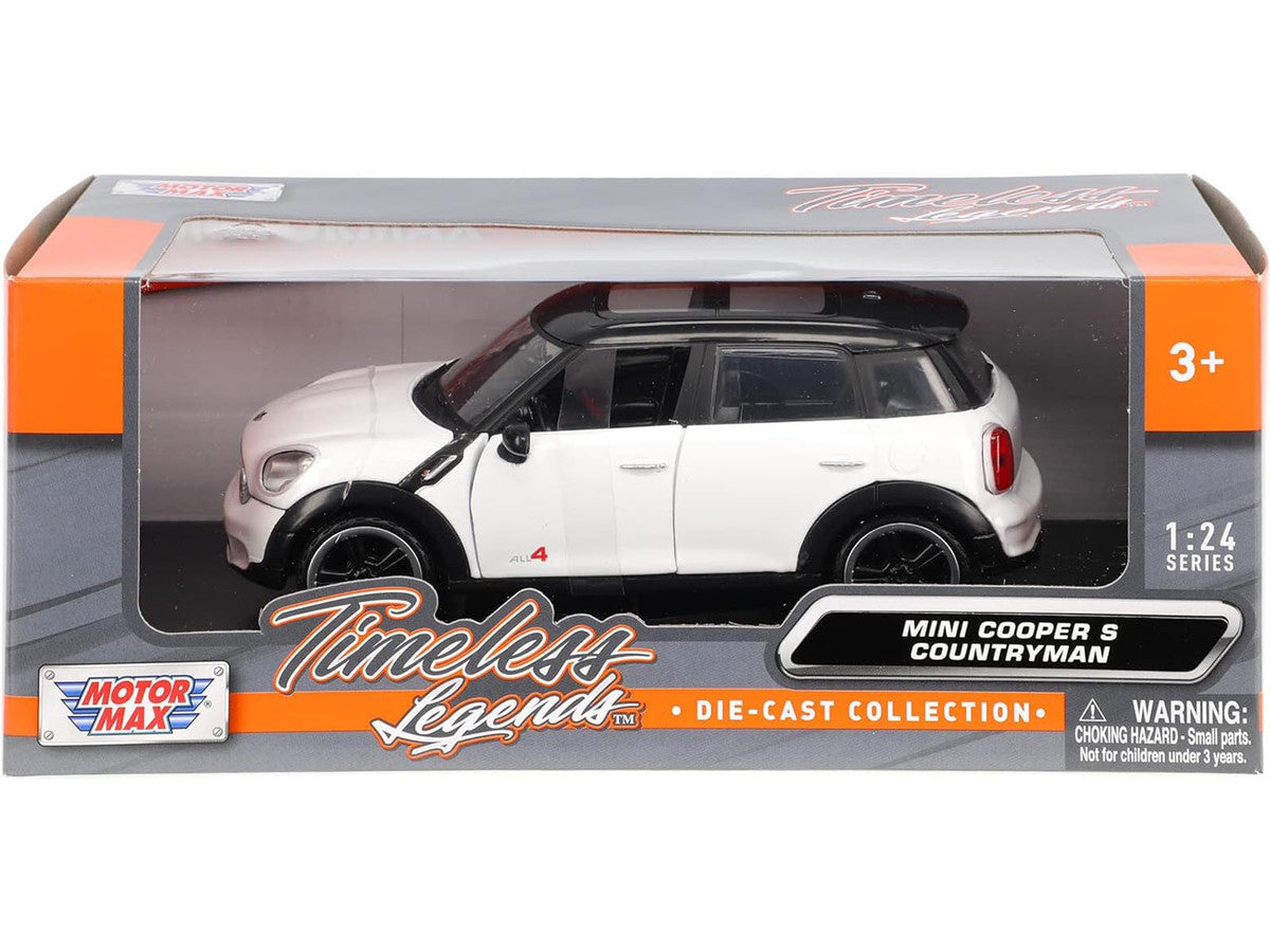 Mini Cooper S Countryman White 1/24 Diecast Car Model by Motormax-2