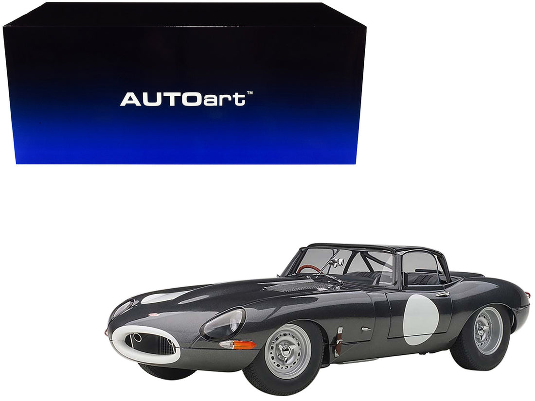 Jaguar Lightweight E Type Roadster RHD (Right Hand Drive) Dark Gray 1/18 Model Car by Autoart-0