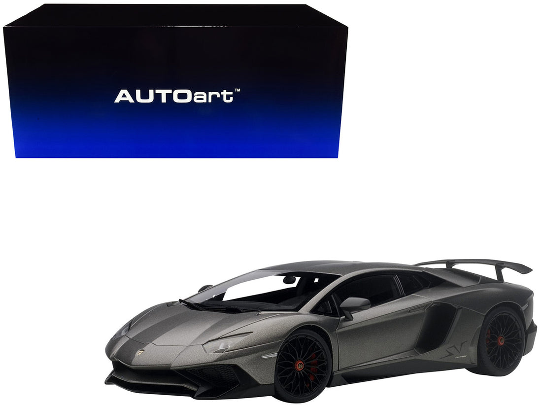 Lamborghini Aventador LP750-4 SV Grigio Titans/ Matt Grey 1/18 Model Car by Autoart-0