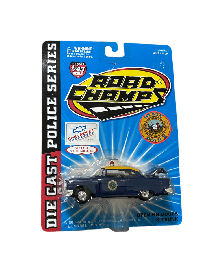 Road Champs Chevrolet Bel Air Diecast blue