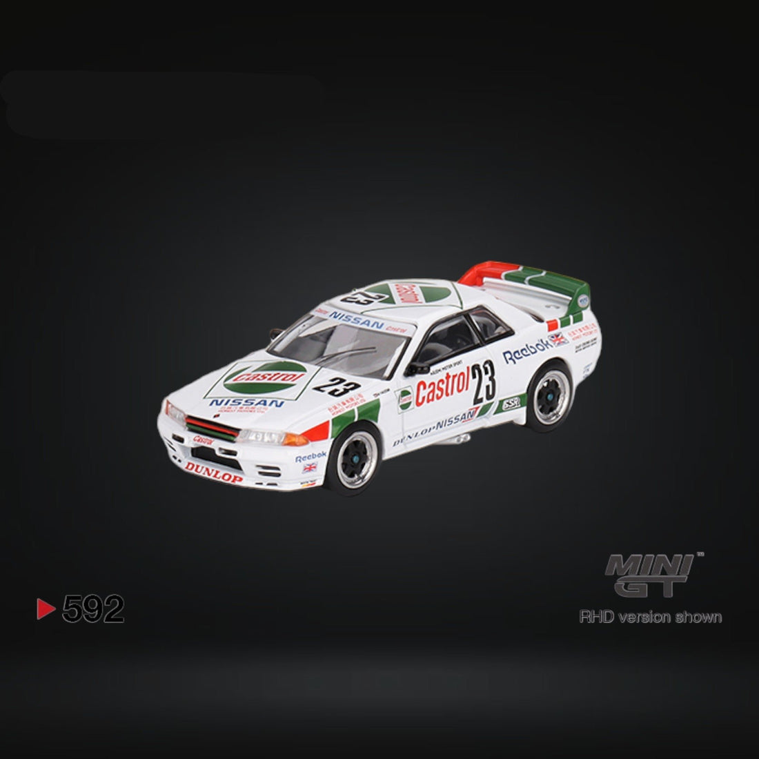 Nissan Skyline GT-R (R32) Gr. A #23 1990 Macau Guia Race Winner #592 1:64 by Mini-GT MGT00592