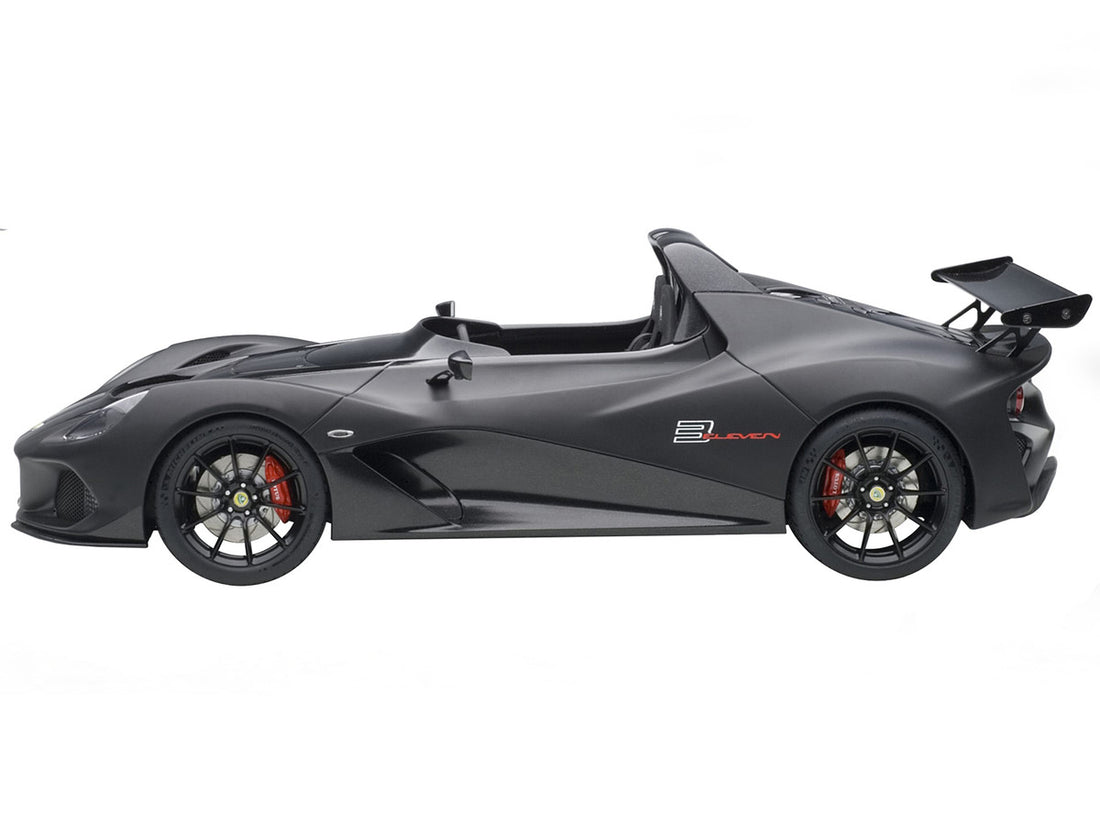 Lotus 3-Eleven Matt Black with Gloss Black Accents 1/18 Model Car by Autoart-1