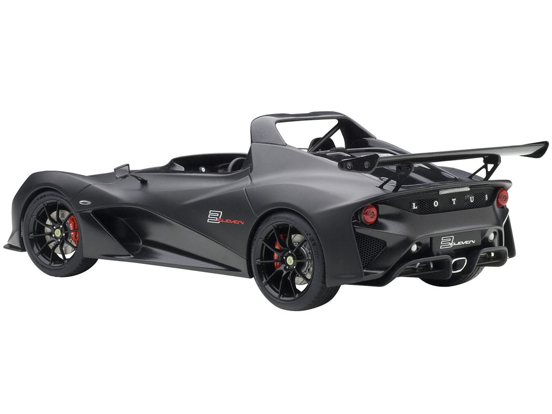 Lotus 3-Eleven Matt Black with Gloss Black Accents 1/18 Model Car by Autoart-2