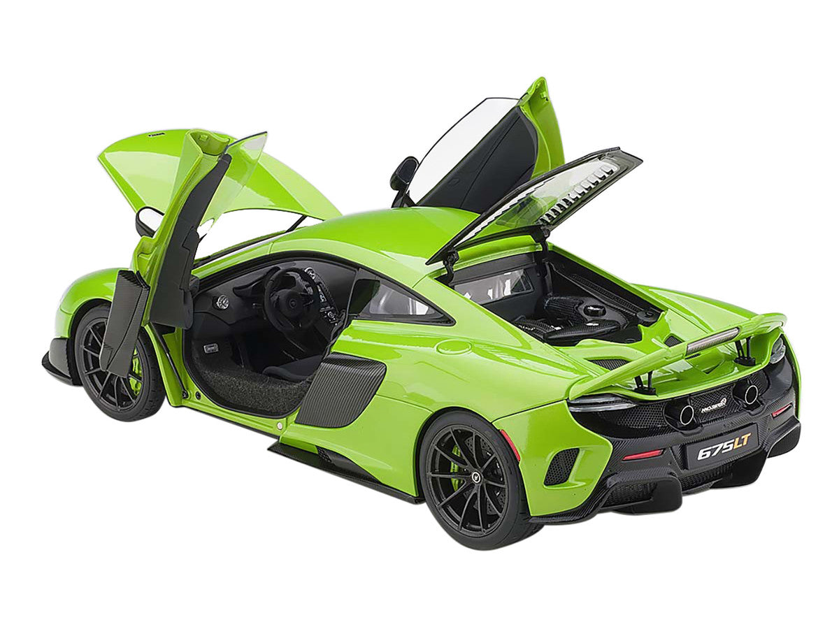 Mclaren 675LT Napier Green with Black Wheels 1/18 Model Car by Autoart-1