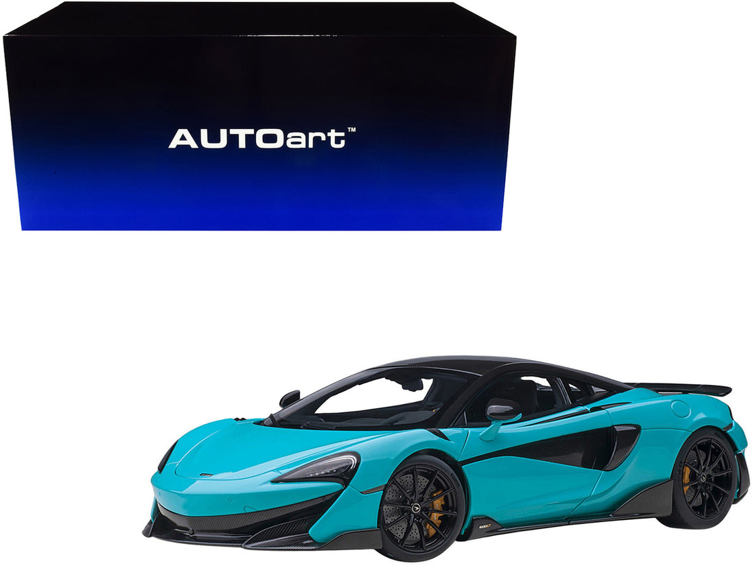 Mclaren 600LT Fistral Blue and Carbon 1/18 Model Car by Autoart-0