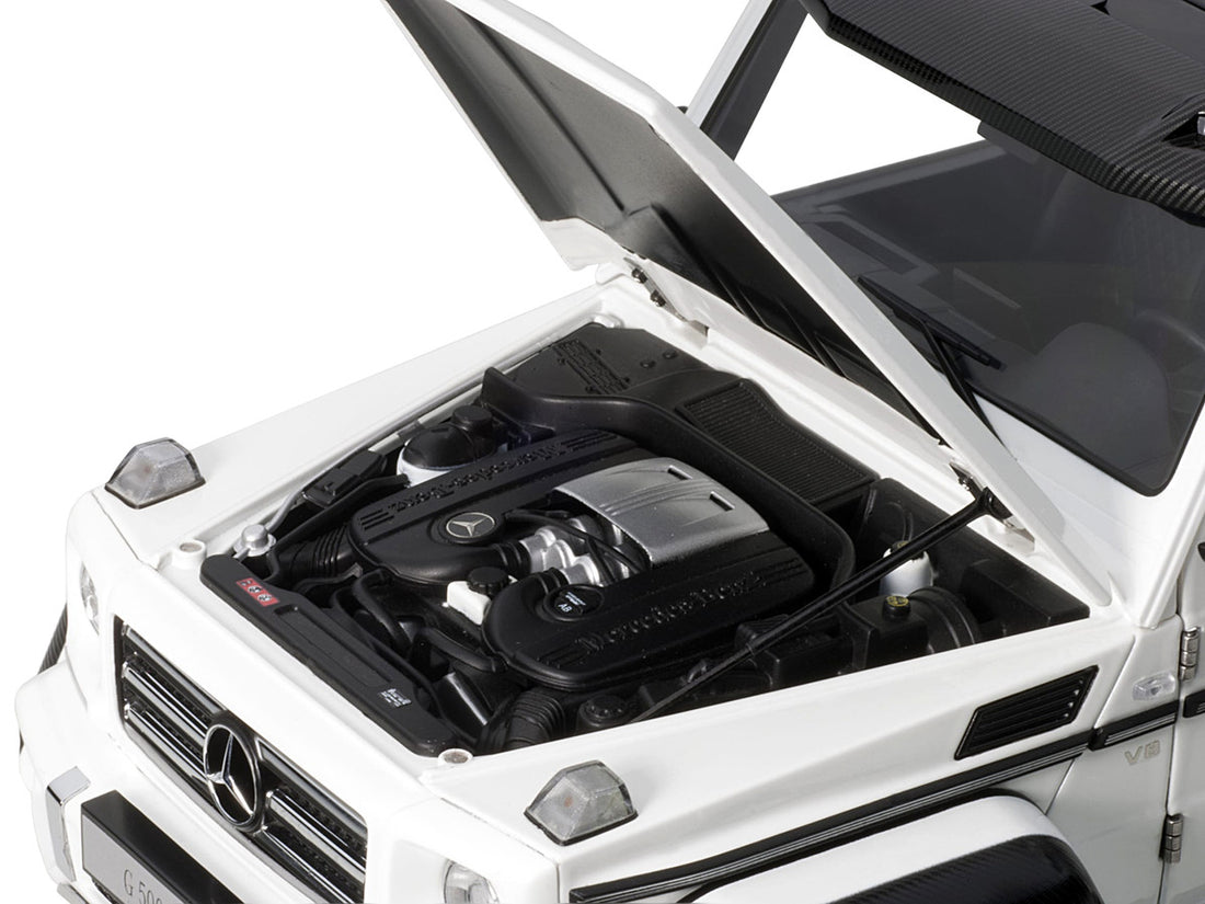 Mercedes Benz G500 4X4 2 Gloss White 1/18 Model Car by Autoart-1