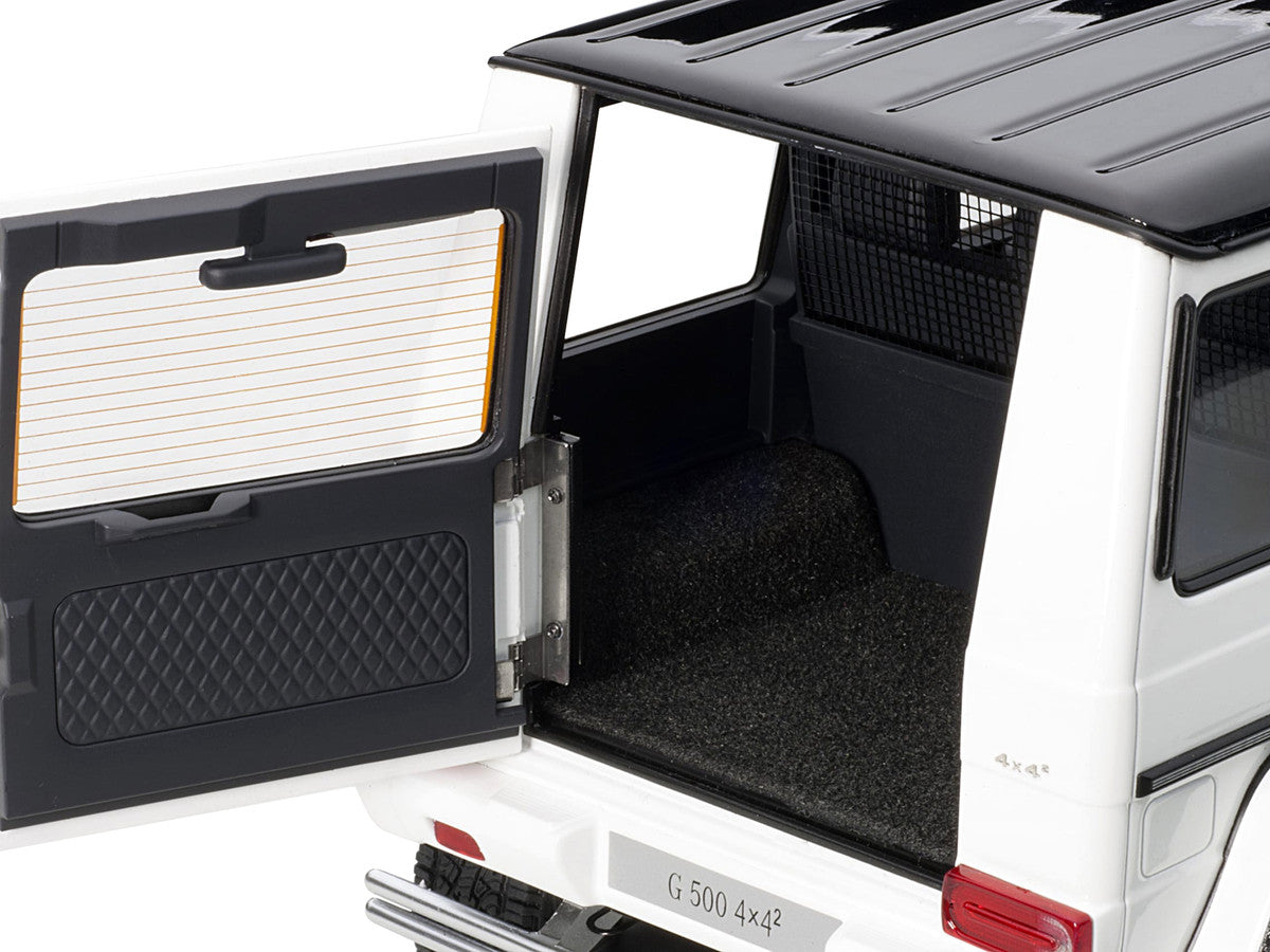 Mercedes Benz G500 4X4 2 Gloss White 1/18 Model Car by Autoart-3