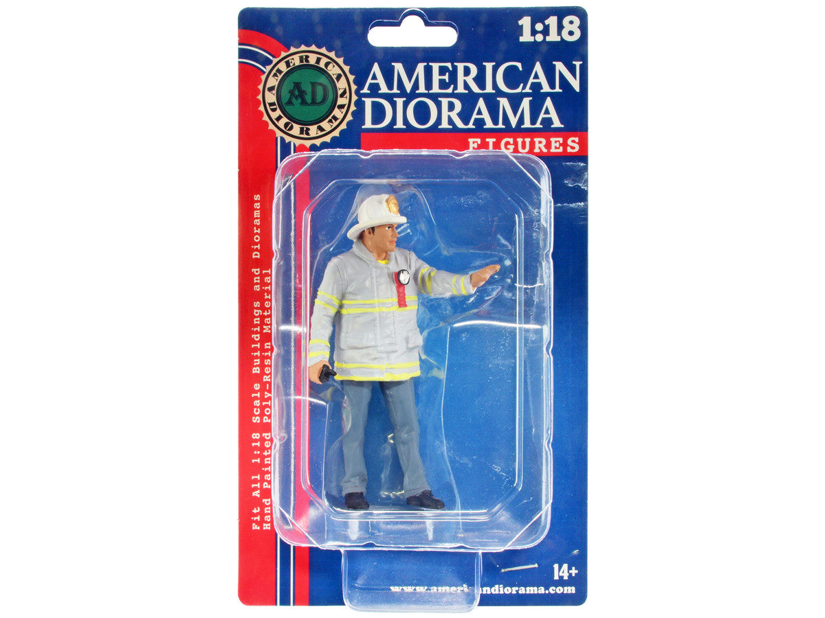 "Firefighters" Fire Captain Figure for 1/18 Scale Models by American Diorama-3