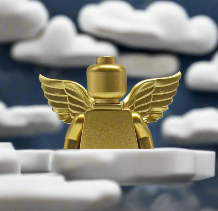 Metallic Gold & Silver Angel Wing Minifigures for Lego 2