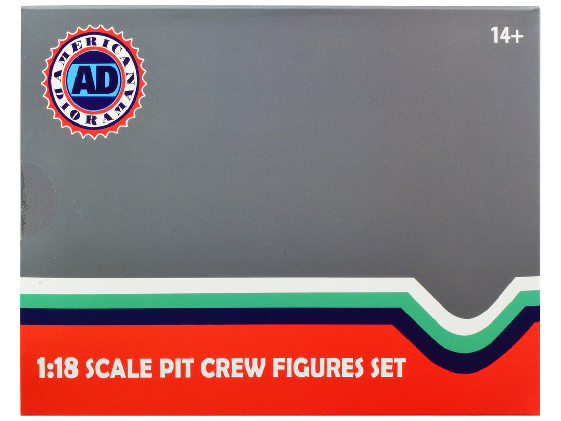 Formula One F1 Pit Crew 7 Figure Set Team Black Release III for 1/18 Scale Models by American Diorama-3