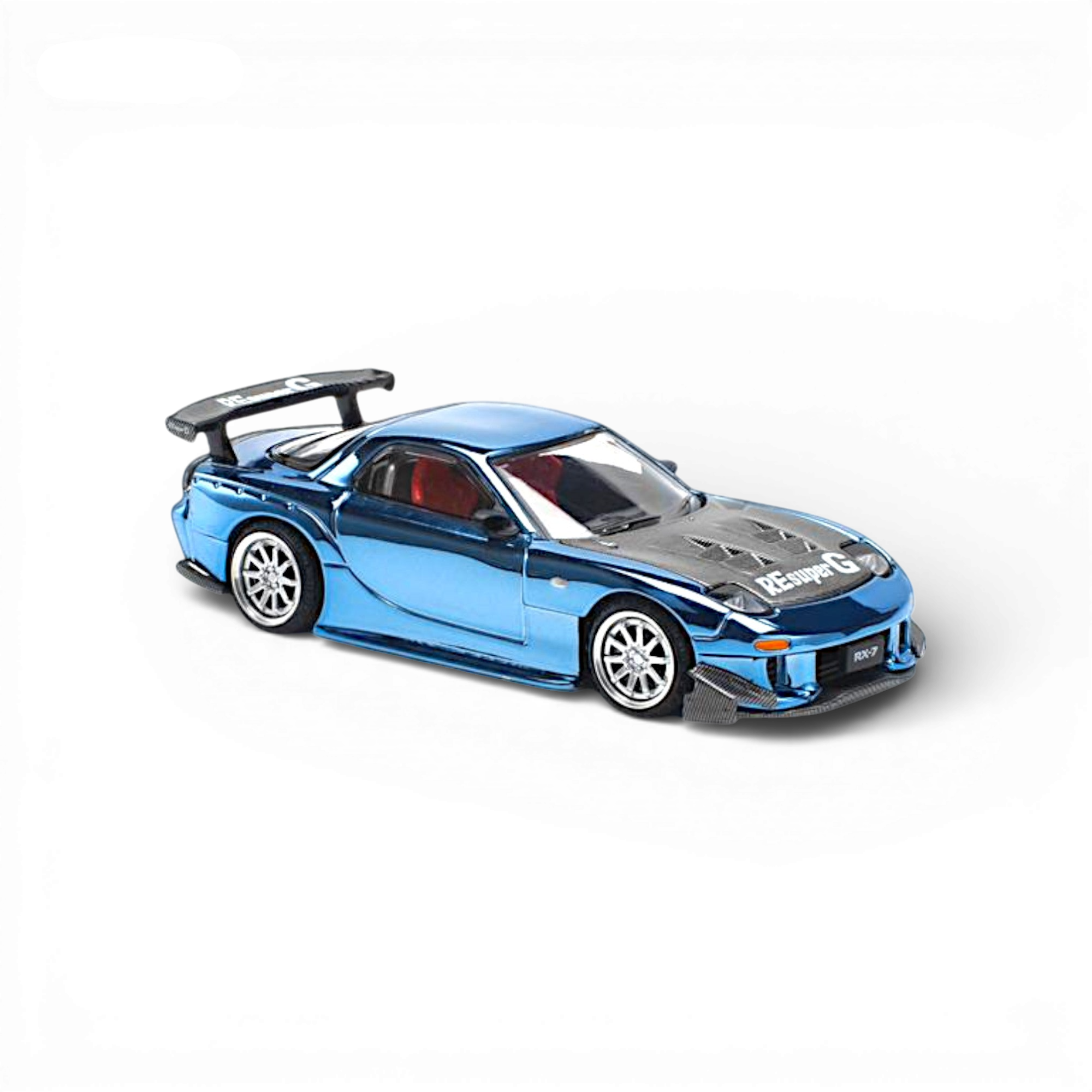 Mazda RX-7 Re-Amemiya Blue Chrome 1:64 by Pop Race  2