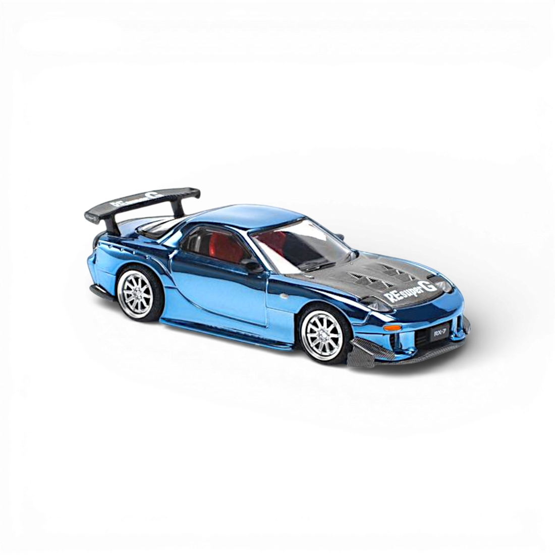 Mazda RX-7 Re-Amemiya Blue Chrome 1:64 by Pop Race  2