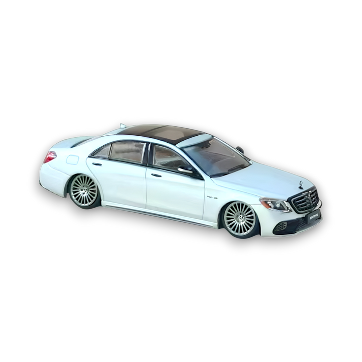 AMG S63 S Class W222 Matte Silver 1:64 by Rhino Model  2